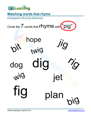 Word rhyme group 5