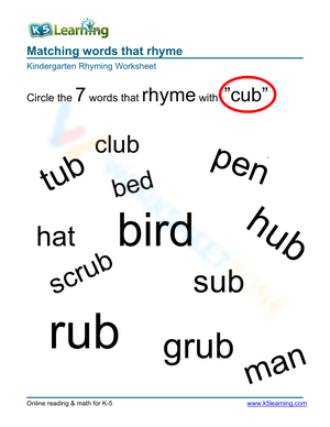Word rhyme group 6