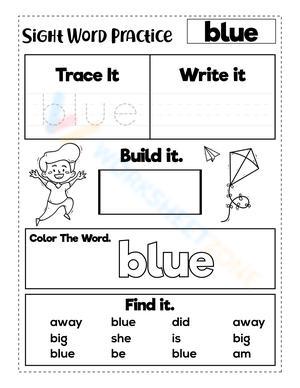Sight Word "blue"