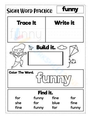 Sight Word "funny"