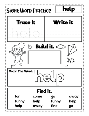 Sight Word "help" Practice | Essential Grade K-1 ELA
