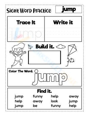 Sight Word "jump"