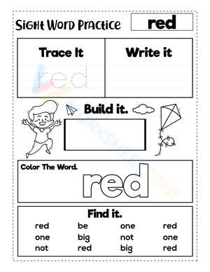 Sight Word "red"