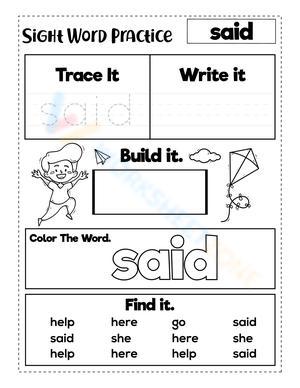 Sight Word "said"
