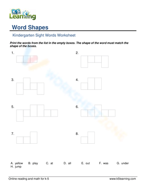 Word Shapes 1