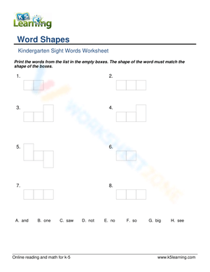 Word Shapes 2