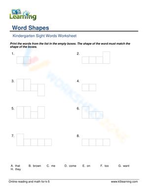 Word Shapes 3