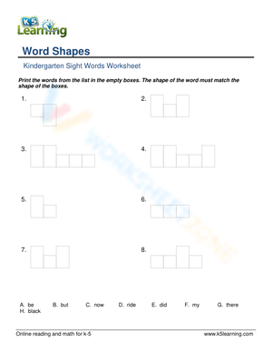 Word Shapes 4