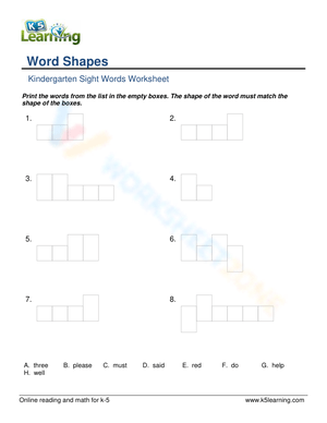 Word Shapes 5