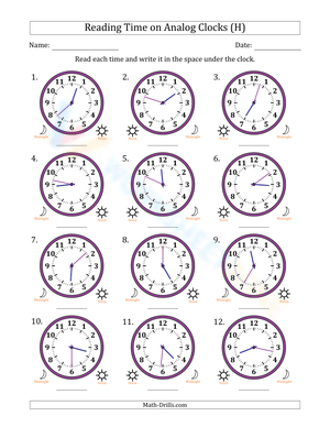 Reading hours in 1 minute intervals