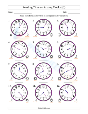 Reading hours in 1 minute intervals
