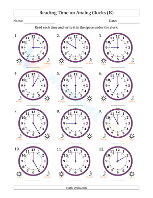 Reading hours in 1 hour intervals 2