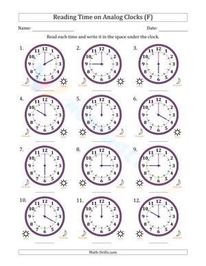 Reading hours in 1 hour intervals 6