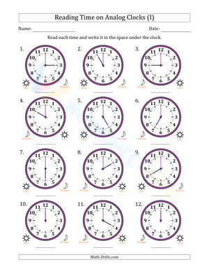 Reading hours in 1 hour intervals 8
