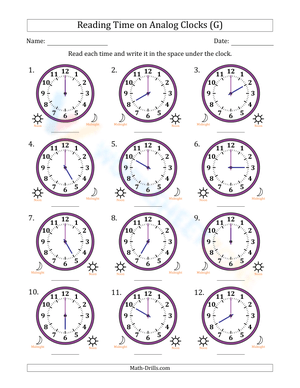 Reading hours in 1 hour intervals 10