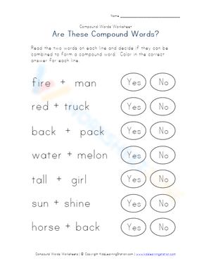 Are These Compound Words? 1