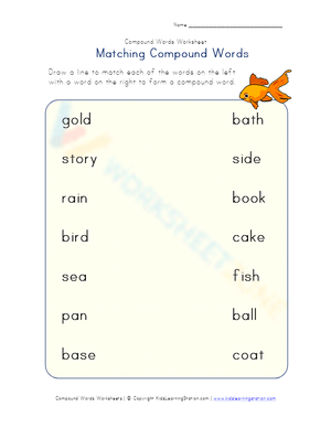 Matching Compound Words 2
