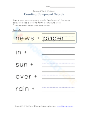 Creating Compound Words 2