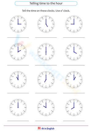 Telling time to the hour 1