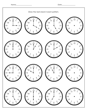Draw a Clock to Tell Time Worksheet