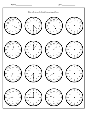 Clock Reading and Drawing Time Worksheet