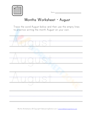 August Worksheet