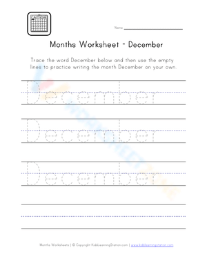 December Worksheet