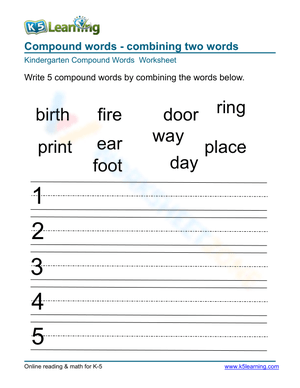 Compound words - combining two words 2