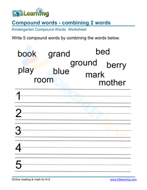 Compound words - combining two words 3