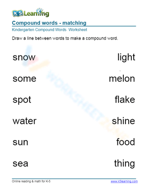 Compound Words - Matching 21