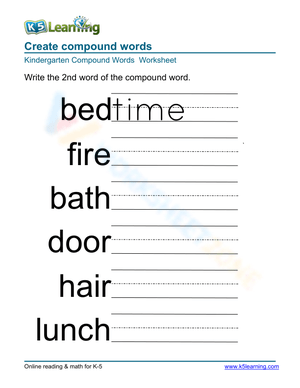 Create compound words 2