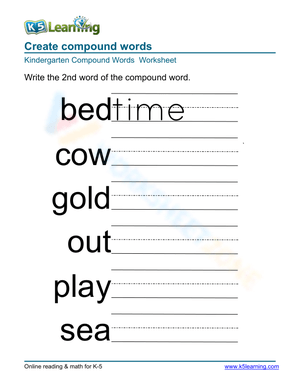 Create compound words 3