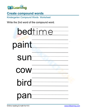 Create compound words 5