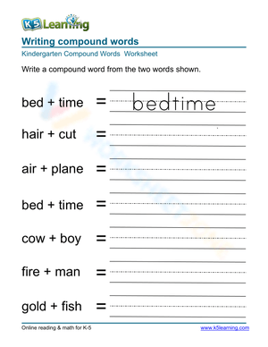 Writing compound words 1