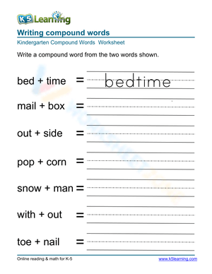 Writing compound words 2