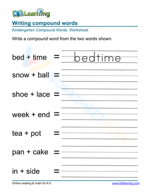 Writing compound words 3