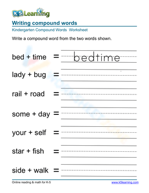 Writing compound words 4