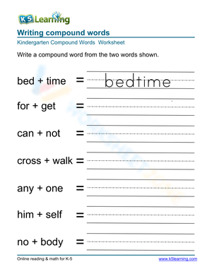 Writing compound words 5
