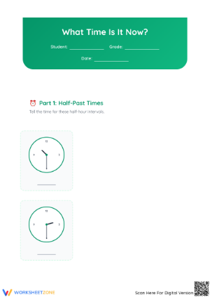 Essential Telling Time Worksheet | Grade 2-4 Printable