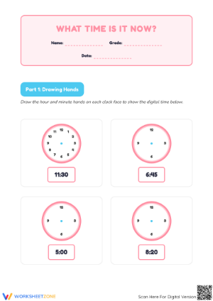 Essential Telling Time Worksheet | Grade 3 Math Ready