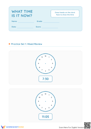 Essential Telling Time Worksheet | Grades 2-4 Math