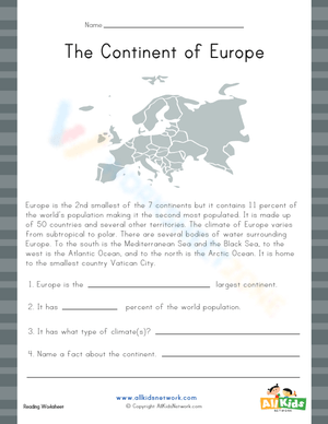 The Continent of Europe