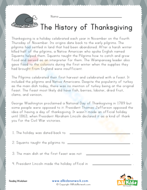 The History of Thanksgiving