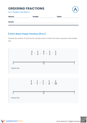 Essential Mastery: Ordering Fractions & Decimals on Number Line