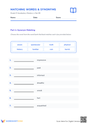 Grade 5 Synonyms Mastery — Essential Printable Worksheet