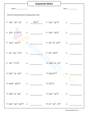 Exponent Rules: Simplifying Algebraic Expressions