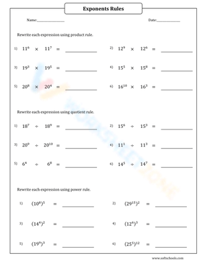 Simplifying Exponents Using Product Quotient And Power Rules