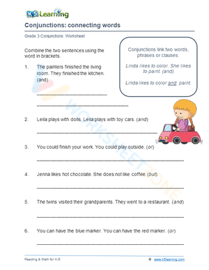Conjunctions: connecting words 2