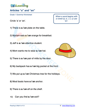Articles “a” and “an” 3