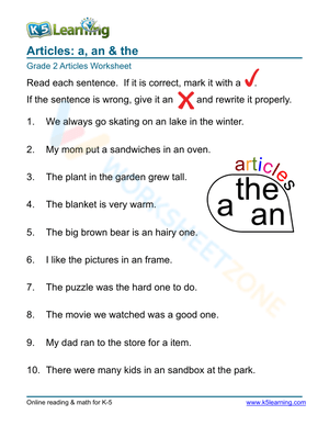 Articles: a, an & the 3
